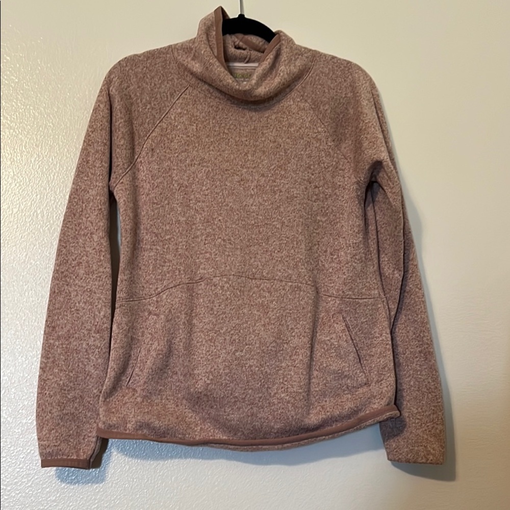 Tek Gear Sweater Women’s medium Pink Heathered Front Pocket